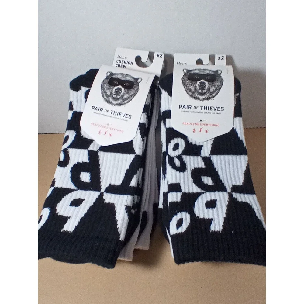 Pair of Thieves Men's Cushion Crew Socks - Picture 1 of 3